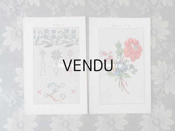 画像11: 19世紀 アンティーク 刺繍図案帳 LA MAITRESSE DE BRODERIE  (11)