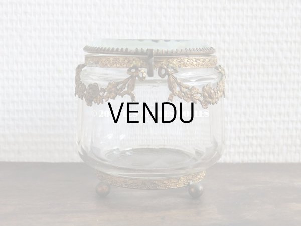 画像3: 19世紀 アンティーク パウダーケース　薔薇＆リボンのガーランド (3)