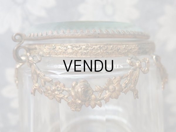 画像13: 19世紀 アンティーク パウダーケース　薔薇＆リボンのガーランド (13)