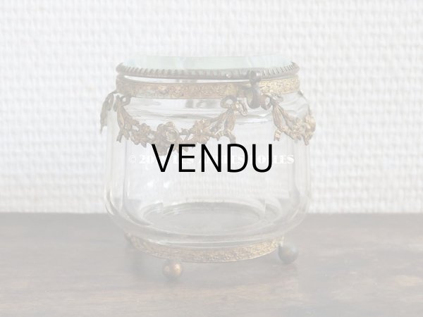 画像4: 19世紀 アンティーク パウダーケース　薔薇＆リボンのガーランド (4)