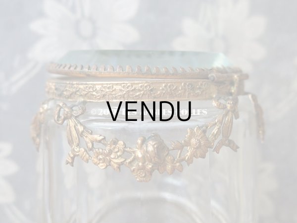 画像14: 19世紀 アンティーク パウダーケース　薔薇＆リボンのガーランド (14)