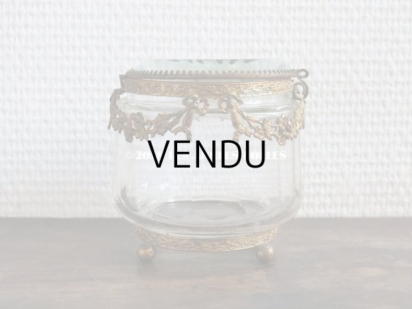 画像5: 19世紀 アンティーク パウダーケース　薔薇＆リボンのガーランド (5)