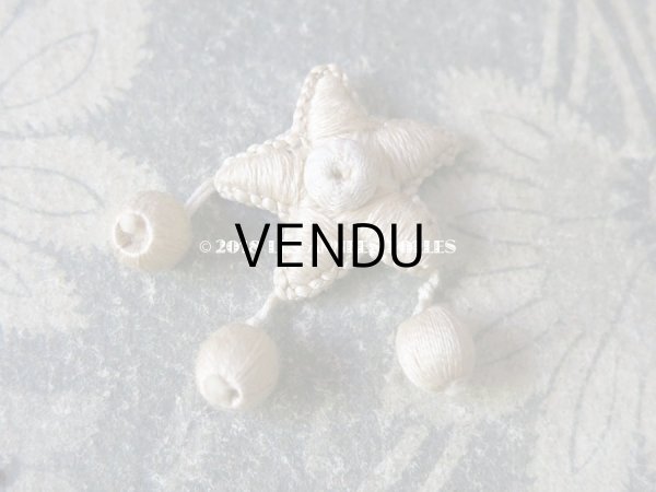 画像4: 19世紀 アンティーク ナポレオン3世時代  シルク製 モチーフ 星型 (4)