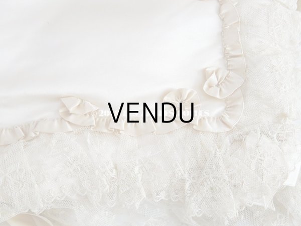 画像5: 新品同様 1900年代 アンティーク シルク製 ピンクベージュの大きなポシェット 鈴蘭＆ライラックのブーケ (5)