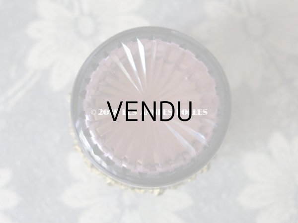 画像6: 1900年代 アンティーク ピンクッション付 紫のガラスケース 薔薇のガーランド  (6)