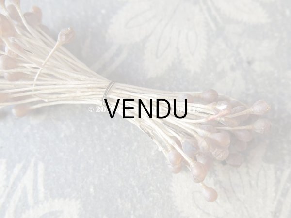 画像3: アンティーク ペップ  半透明のブラウン コサージュ用 花芯  (3)