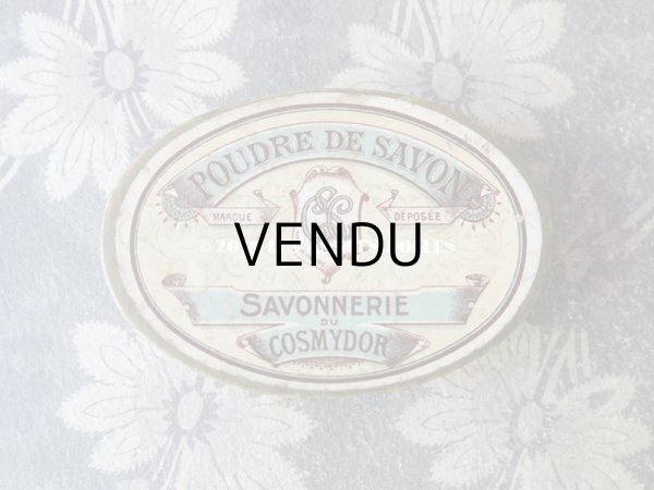 画像4: アンティーク ソープボックス  POUDRE DE SAVON  - COSMYDOR - (4)