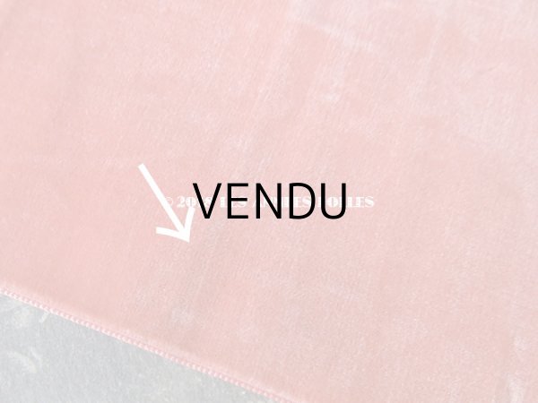 画像5: 19世紀末 アンティーク シルク製 幅広 ベルベットのリボン サーモンピンク 3.2m　幅10cm (5)