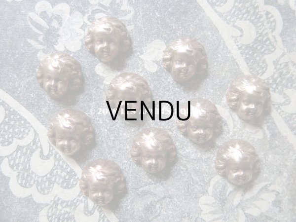 画像6: アンティーク メタル製モチーフ 小さな天使 ジュエリー用  (6)