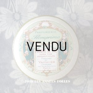 画像: アンティーク パウダーボックス 薔薇のガーランド POUDRE DE RIZ EXTRA FINE - PARFUMERIE FLORAPRIMA -