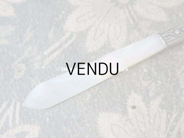 画像3: 1900年代 アンティーク シルバー＆シェル製　鈴蘭のブックマーク & ペーパーカッター   (3)