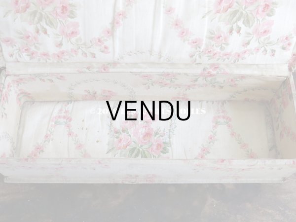 画像4: 1900年代 アンティーク 薔薇のガーランド  カルトナージュボックス (4)