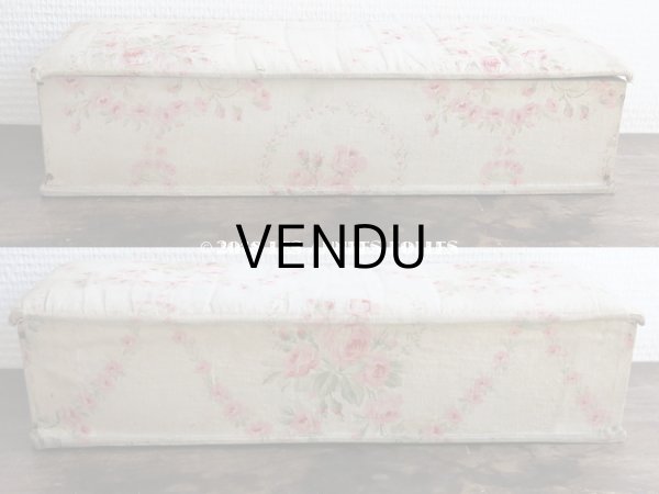 画像5: 1900年代 アンティーク 薔薇のガーランド  カルトナージュボックス (5)