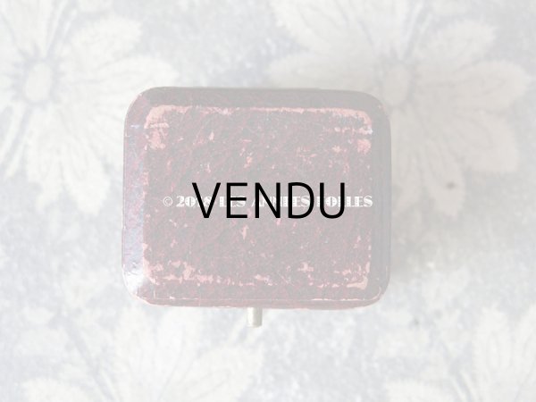 画像4: アンティーク ジュエリーボックス 金彩入り ボルドー (4)