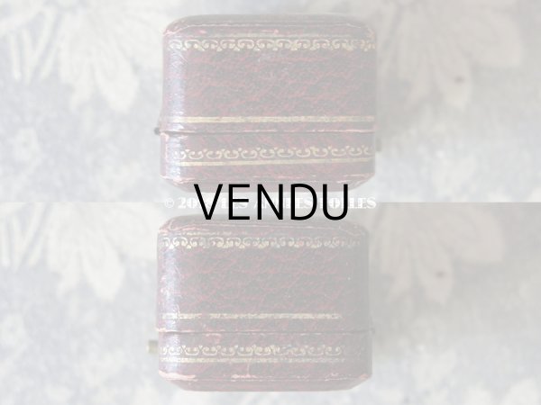 画像6: アンティーク ジュエリーボックス 金彩入り ボルドー (6)