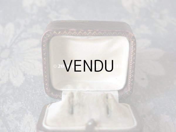 画像8: アンティーク ジュエリーボックス 金彩入り ボルドー (8)