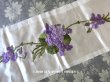 画像2: 未使用 19世紀末 アンティーク ドレス用 幅広 菫のリボン刺繍  1.21m 幅19.8cm (2)