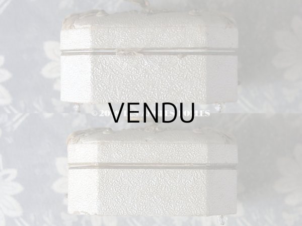 画像7: 19世紀 アンティーク ナポレオン3世時代 お菓子箱 ライムグレー 脚付き 木箱 ドラジェ & チョコレート  (7)