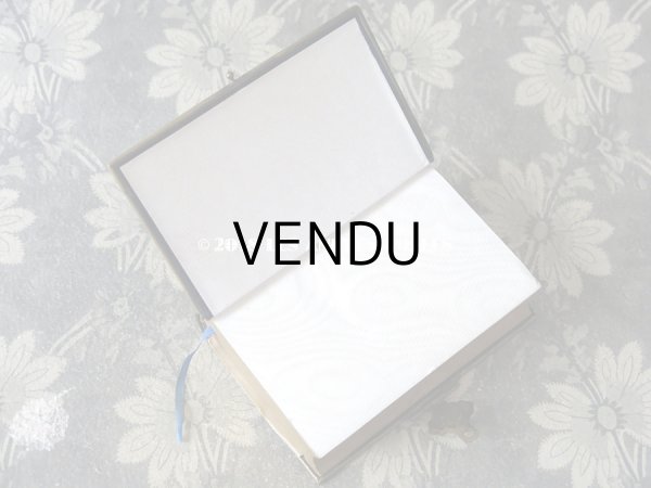 画像6: 1870年 アンティーク ミサ典書 ダークブルーのベルベット (6)