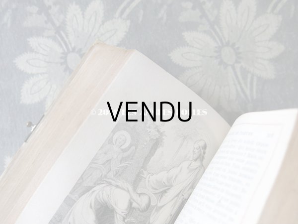 画像11: 1892年 アンティーク ミサ典書  モノグラム 『M.A』 のメダイヨン イボワリヌ製 (11)