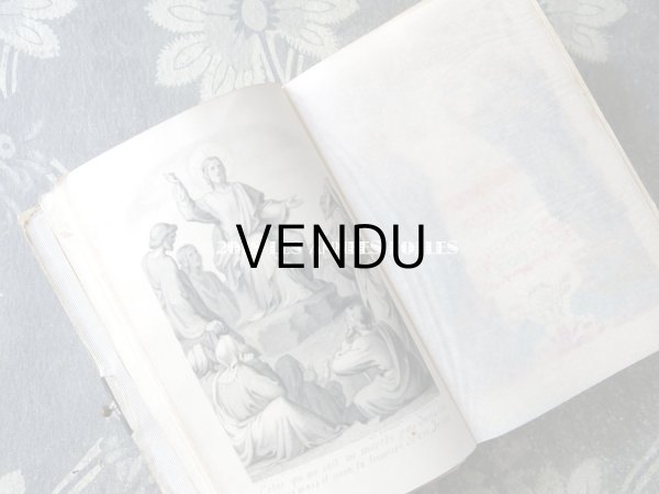 画像8: 1892年 アンティーク ミサ典書  モノグラム 『M.A』 のメダイヨン イボワリヌ製 (8)