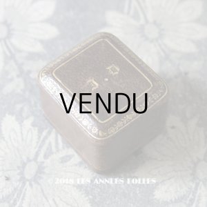 画像: アンティーク 本革製 ジュエリーボックス リングボックス モノグラム 【 ID 】 ブラウン