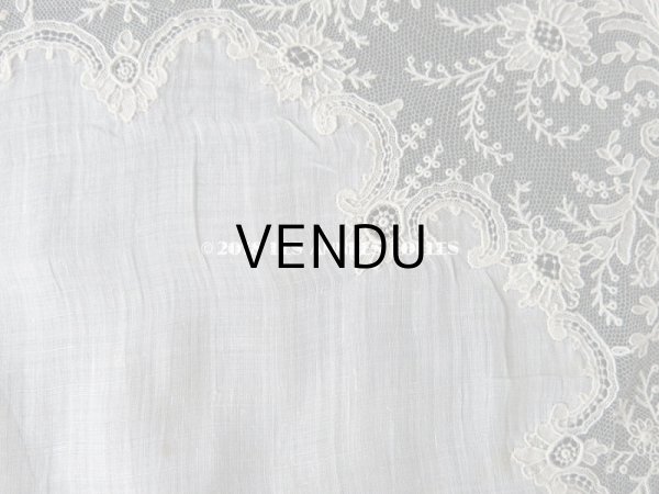 画像13: アンティーク ポワンドガーズ 結婚式のハンカチ 『ポワン・ド・ガーズ』 (13)