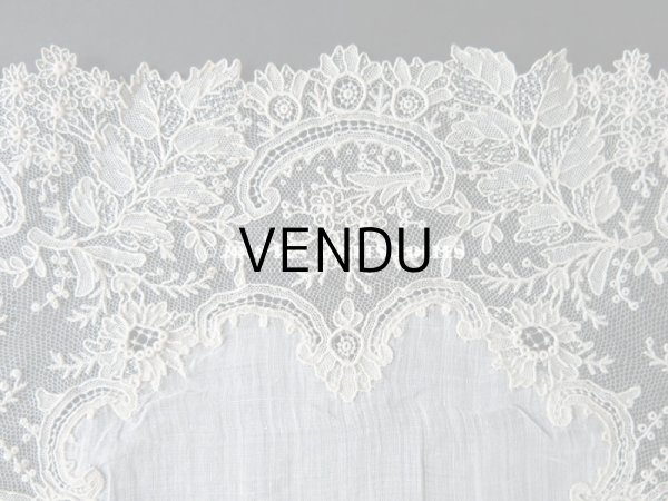 画像5: アンティーク ポワンドガーズ 結婚式のハンカチ 『ポワン・ド・ガーズ』 (5)