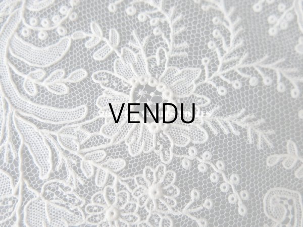 画像15: アンティーク ポワンドガーズ 結婚式のハンカチ 『ポワン・ド・ガーズ』 (15)