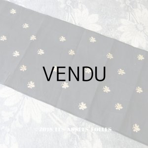 画像: 19世紀 アンティーク 幅広 シルク製 リボン 蜂 40cm 　