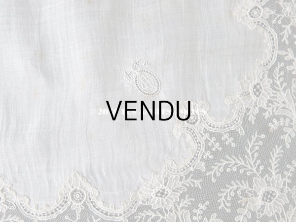 画像14: アンティーク ポワンドガーズ 結婚式のハンカチ 『ポワン・ド・ガーズ』 (14)