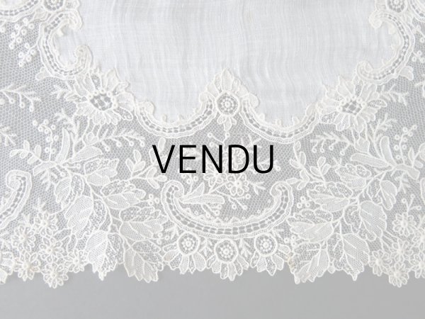 画像6: アンティーク ポワンドガーズ 結婚式のハンカチ 『ポワン・ド・ガーズ』 (6)