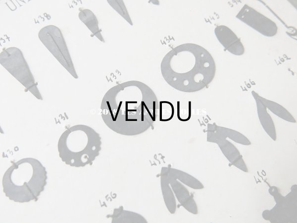 画像5: 1900年代 アンティーク  スパンコールのサンプラー Paillettes au Coq  (5)