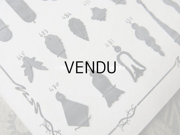 画像6: 1900年代 アンティーク  スパンコールのサンプラー Paillettes au Coq  (6)