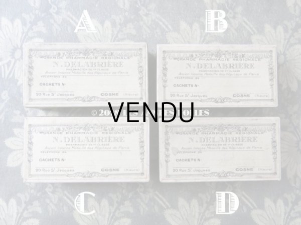 画像4: アンティーク ファーマシーボックス 薔薇とリボンのガーランド GRANDE PHARMACIE REGIONALE N.DELABRIERE (4)