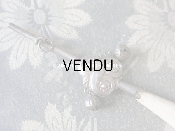 画像3: 19世紀 ナポレオン3世時代 アンティーク ラトル シルバー＆ボーン製 (3)