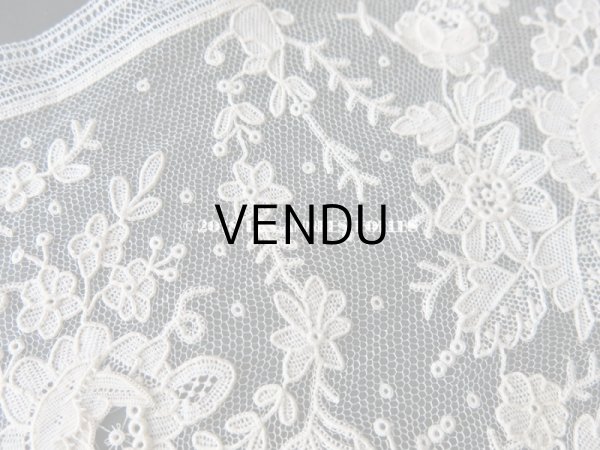 画像12: 19世紀末 アンティーク ニードルレース 薔薇の花かご ローズパニエのポワンドローズ  【ポワン・ド・ガーズ】　【ポワン・ド・ローズ】 170cm (12)