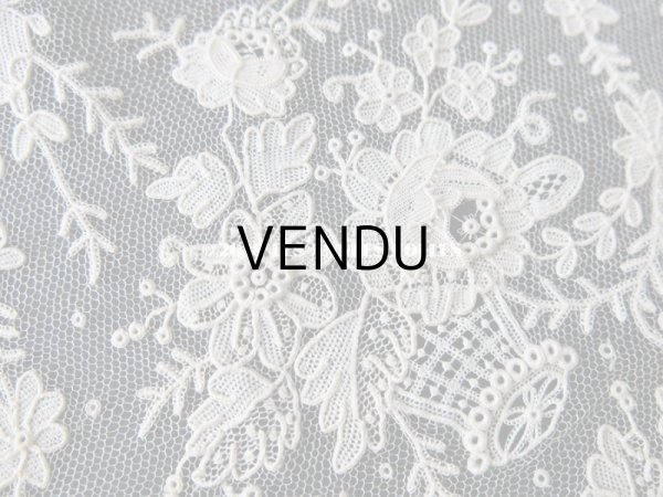 画像10: 19世紀末 アンティーク ニードルレース 薔薇の花かご ローズパニエのポワンドローズ  【ポワン・ド・ガーズ】　【ポワン・ド・ローズ】 170cm (10)