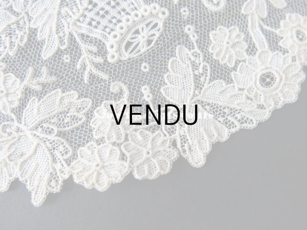 画像11: 19世紀末 アンティーク ニードルレース 薔薇の花かご ローズパニエのポワンドローズ  【ポワン・ド・ガーズ】　【ポワン・ド・ローズ】 170cm (11)