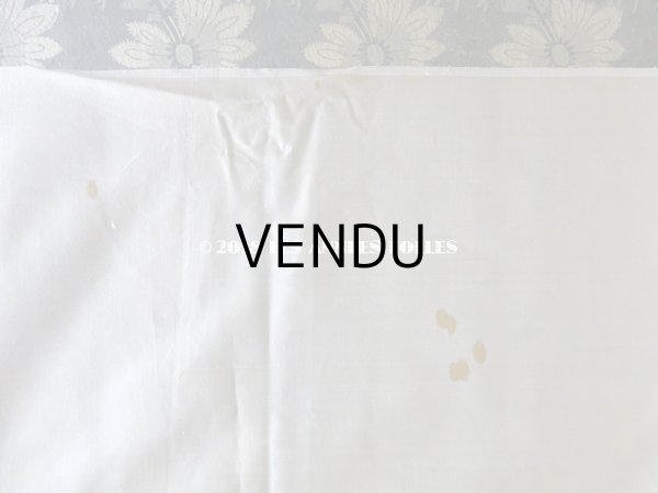 画像4: 19世紀末 アンティーク  シルク製サテン生地 ファブリック アイボリー 60×195cm (4)