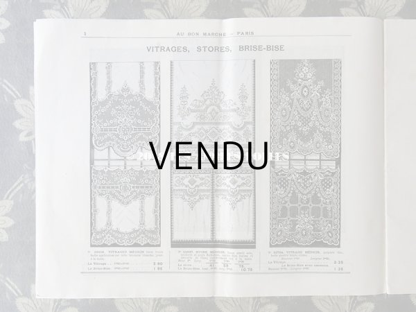 画像3: アンティーク ボンマルシェのカタログ　カーテン＆ベッドカバー RIDEAUX BLANCS - AU BON MARCHE - (3)