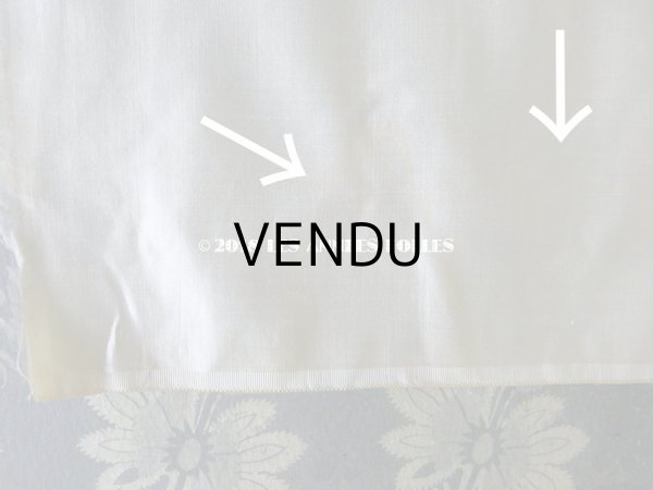 画像3: 19世紀末 アンティーク  シルク製サテン生地 ファブリック アイボリー 60×195cm (3)