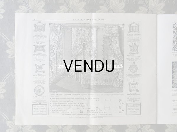 画像10: アンティーク ボンマルシェのカタログ　カーテン＆ベッドカバー RIDEAUX BLANCS - AU BON MARCHE - (10)