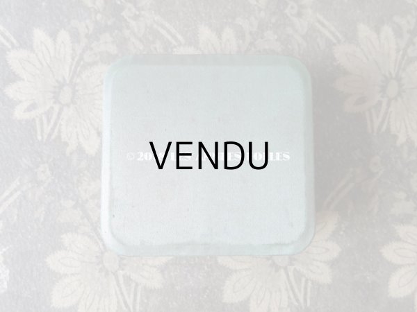 画像4: アンティーク ジュエリーボックス ブルーのシルクサテン (4)