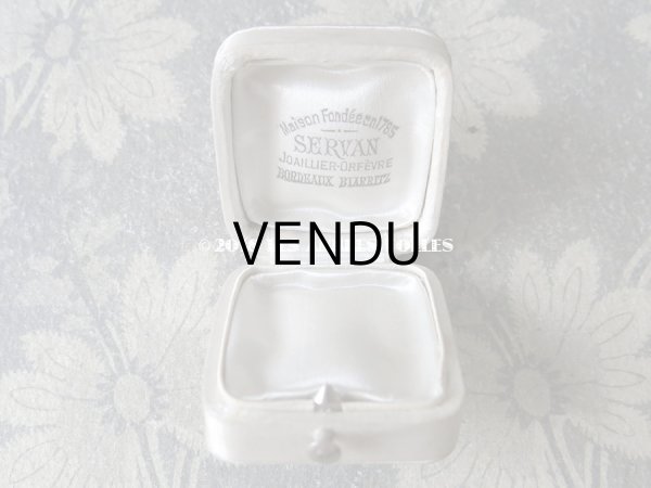 画像6: アンティーク 小さなジュエリーボックス オフホワイトのシルクサテン (6)