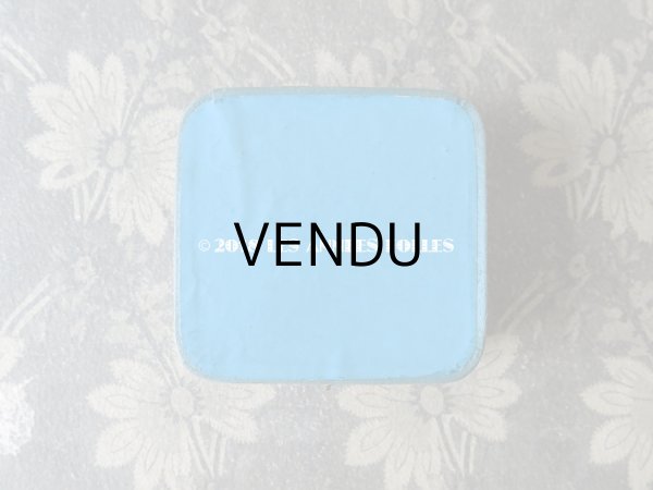 画像5: アンティーク ジュエリーボックス ブルーのシルクサテン (5)