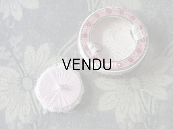 画像7: アンティーク パフ付 小さなパウダーボックス POUDRE NILDE PARIS (7)