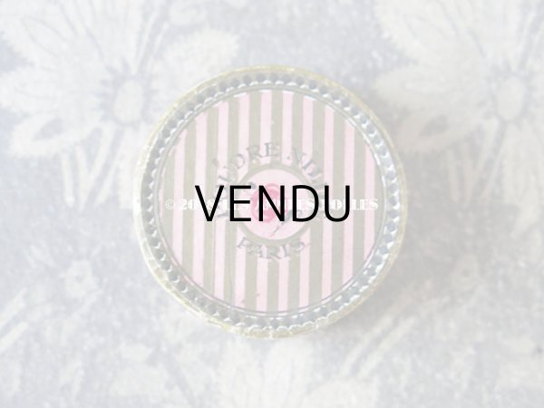画像3: アンティーク パフ付 小さなパウダーボックス POUDRE NILDE PARIS (3)
