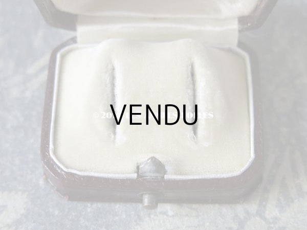 画像3: アンティーク 本革製 ジュエリーボックス ボルドー イヤリング＆ピアス (3)