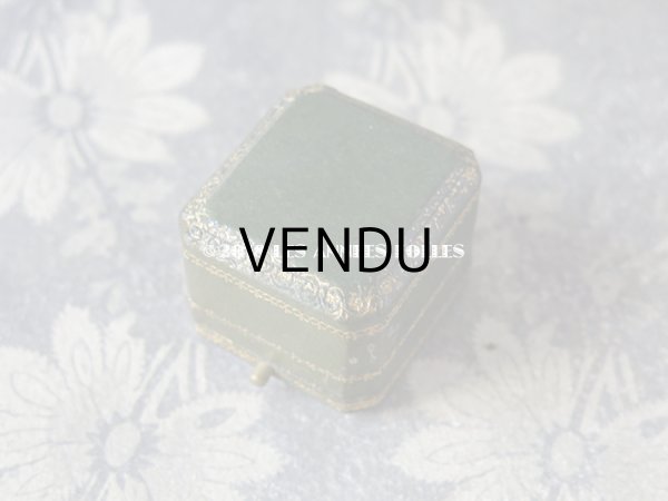 画像4: アンティーク ジュエリーボックス リングボックス 金彩入り　グリーン (4)